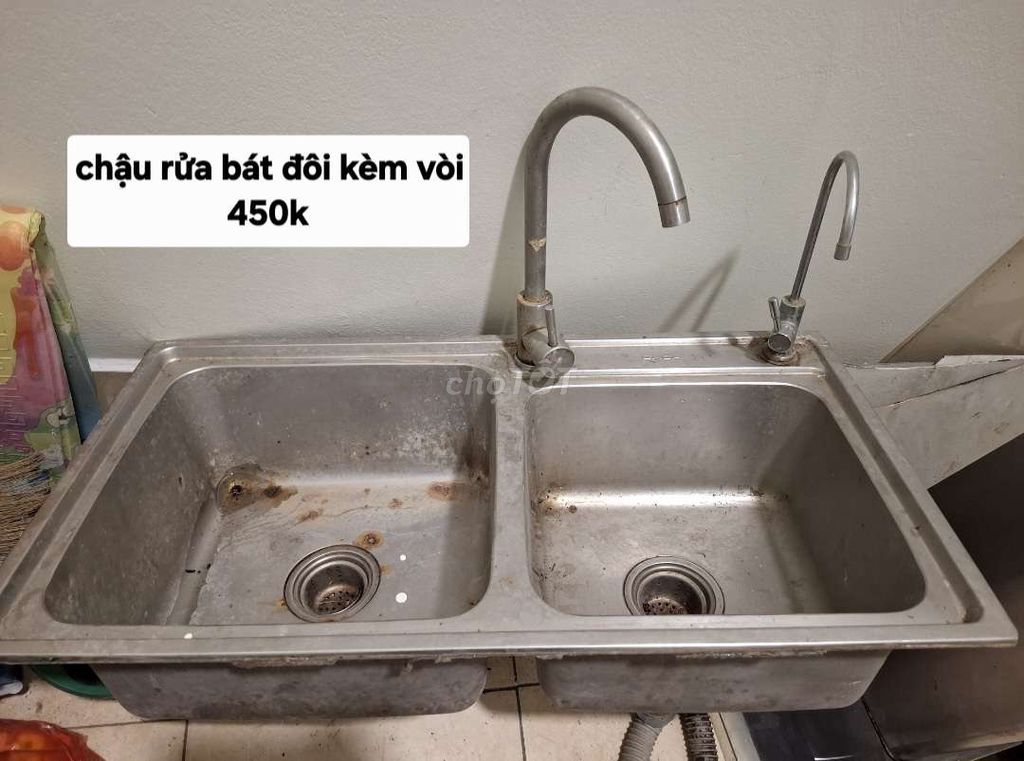 Chậu rửa bát đôi Kim loại Bạc. Mua bán Dụng cụ nhà bếp tại Quận Đống Đa Hà Nội được đăng bởi abcxyz hình 1
