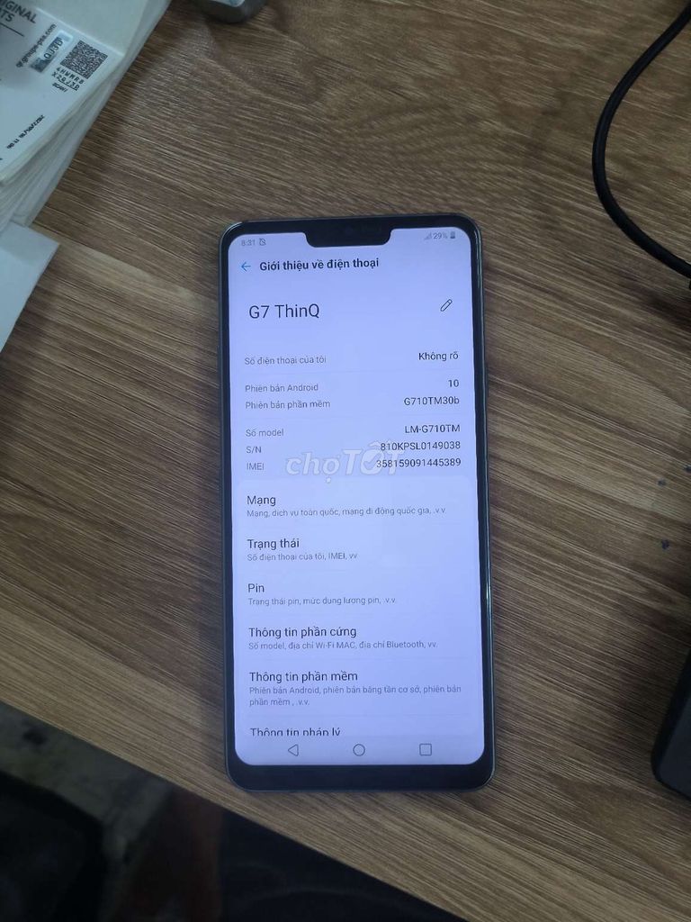 LG G7 ThinQ Snapdragon 845 Xám. Mua bán Điện thoại tại Quận Hoàng Mai Hà Nội được đăng bởi Bình Lê hình 1