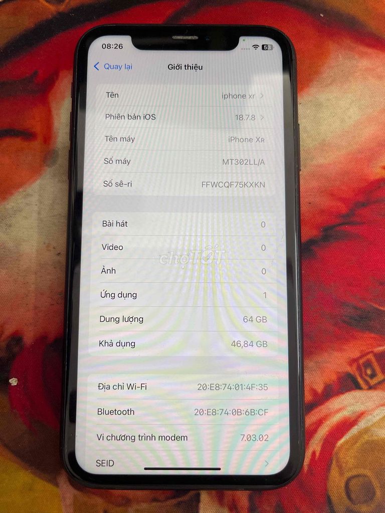 iPhone XR 64GB Đen Lưng vỡ. Mua bán Điện thoại tại Huyện Vĩnh Bảo Hải Phòng được đăng bởi Nguyen Tuong hình 1