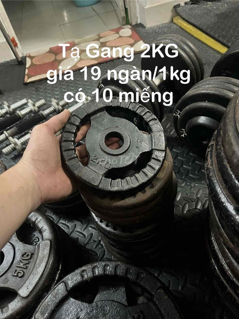 thanh lý tạ gang 18 ngàn/kg