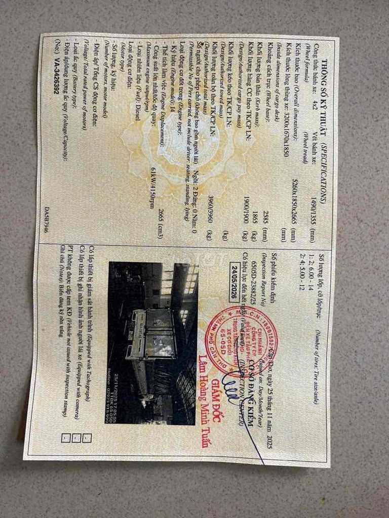 KIA K190 Tải 1tấn9 ga Cơ THÙNG MUI BẠT. Mua bán Xe tải, xe ben tại Quận Cái Răng Cần Thơ được đăng bởi TRẦN BẢO hình 5