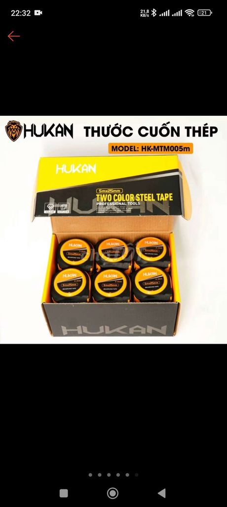 Thước cuộn Hukan HK-MTM005m. Mua bán Đồ chuyên dụng, Giống nuôi trồng tại Huyện Chợ Mới An Giang được đăng bởi Deal giá sốc hình 1