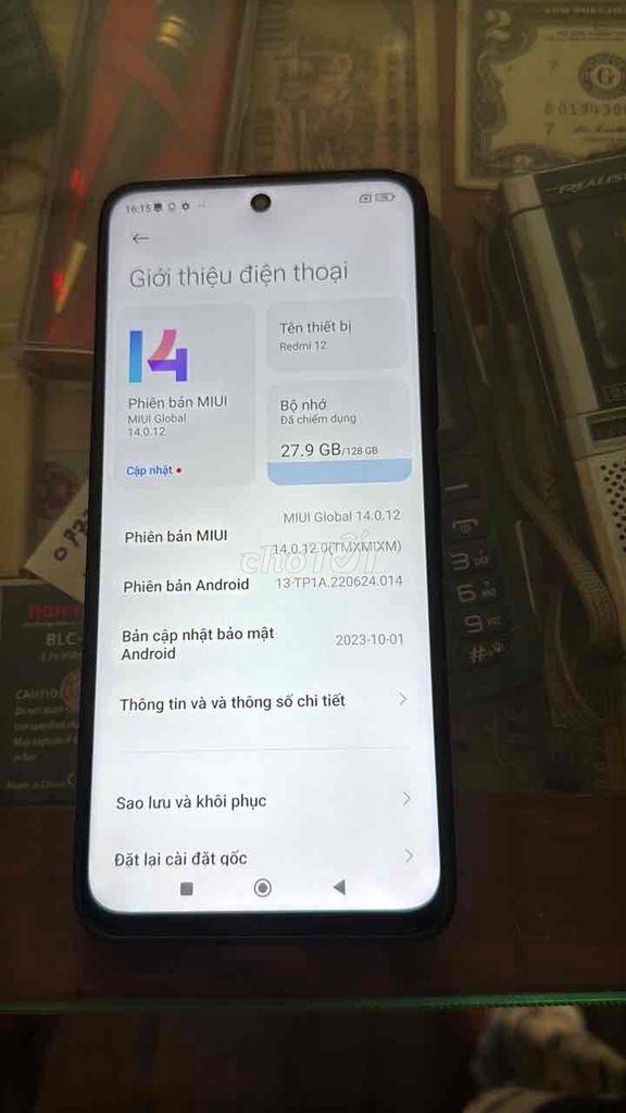 Xiaomi Redmi 12 128GB Đen. Mua bán Điện thoại tại Quận 12 Tp Hồ Chí Minh được đăng bởi Dinh Mai Nuong hình 1