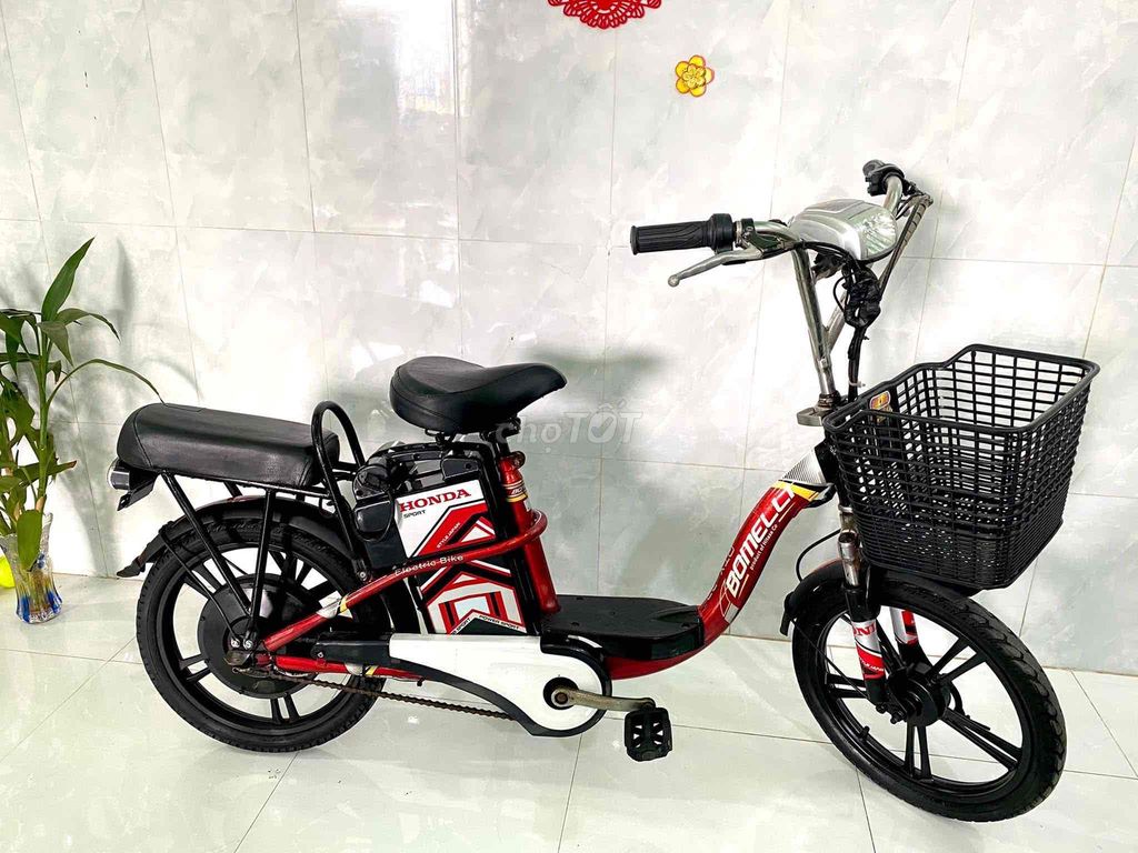 Xe đạp điện Bomelc màu đỏ. Mua bán Xe điện tại Quận Thốt Nốt Cần Thơ được đăng bởi NA Nguyễn hình 1