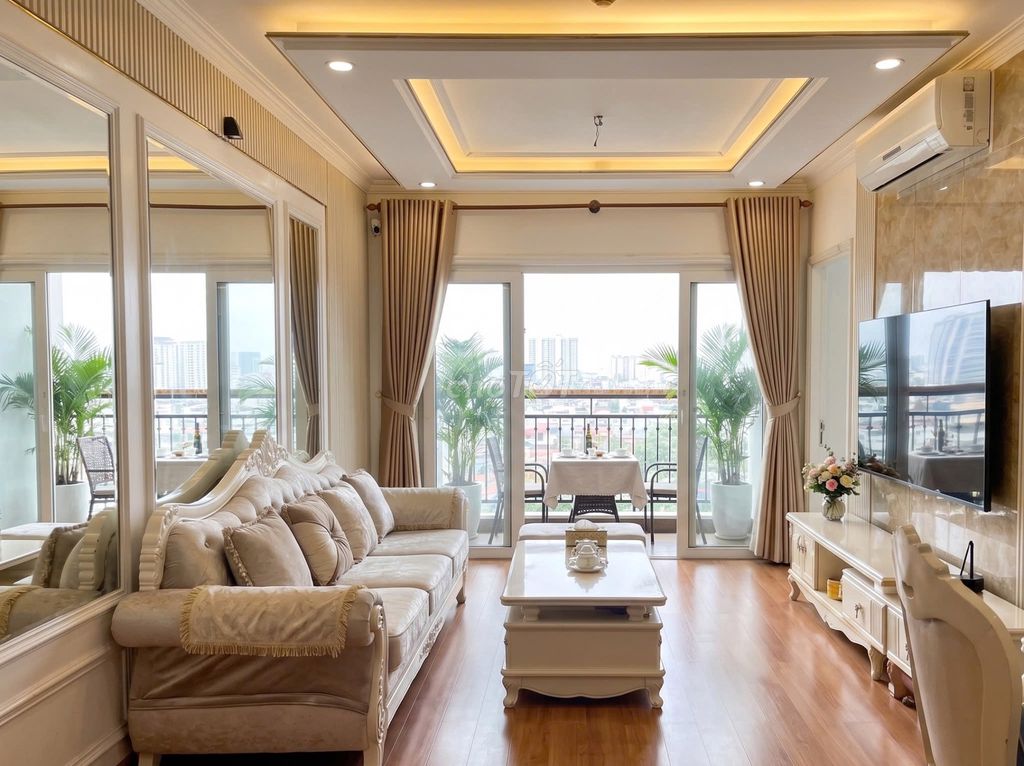 Cho thuê CC Phú Thọ, Nguyễn Thị Nhỏ - 70m2, 2PN, Full nội thất