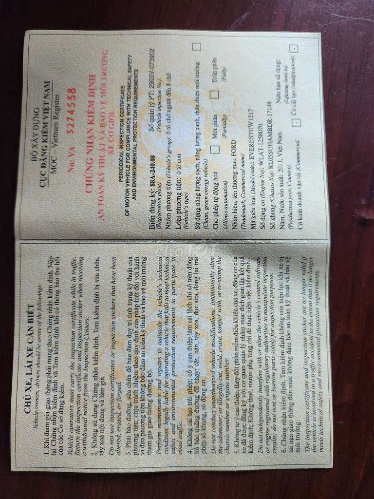 3 125 2011 2.5L 4x2 AT - 200000 km. Mua bán Ô tô tại Thành phố Vĩnh Yên Vĩnh Phúc được đăng bởi Thái minh hình 19