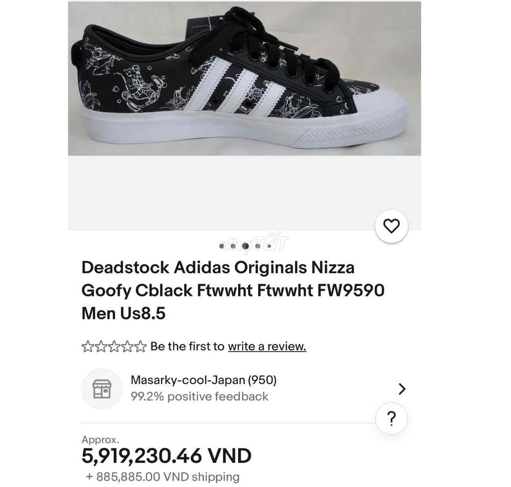 [CHÍNH HÃNG] [Mới 99%] Adidas Nizza, new 5tr9