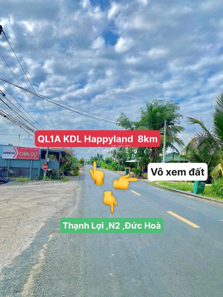 đất vườn đẹp xát nhựa 816 đường xe tải mét ở bình đức tây ninh