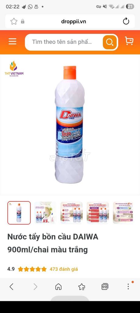 Nước tẩy bồn cầu DAIWA. Mua bán Thiết bị vệ sinh, nhà tắm tại Thành phố Hưng Yên Hưng Yên được đăng bởi Trần Bạch Vy hình 1