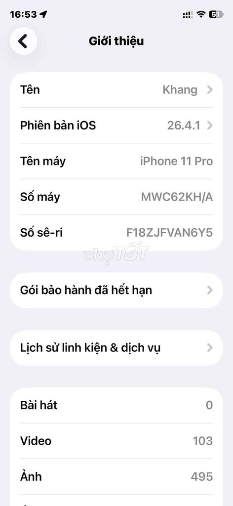 iPhone 11 Pro quốc tế. Mua bán Điện thoại tại Quận Tân Phú Tp Hồ Chí Minh được đăng bởi Nguyễn Văn Thái Khang hình 1