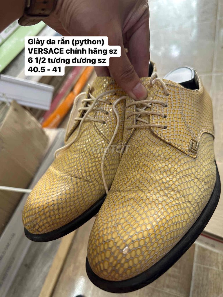 Bán giày tây Versace da Python chính hãng sz 40.5