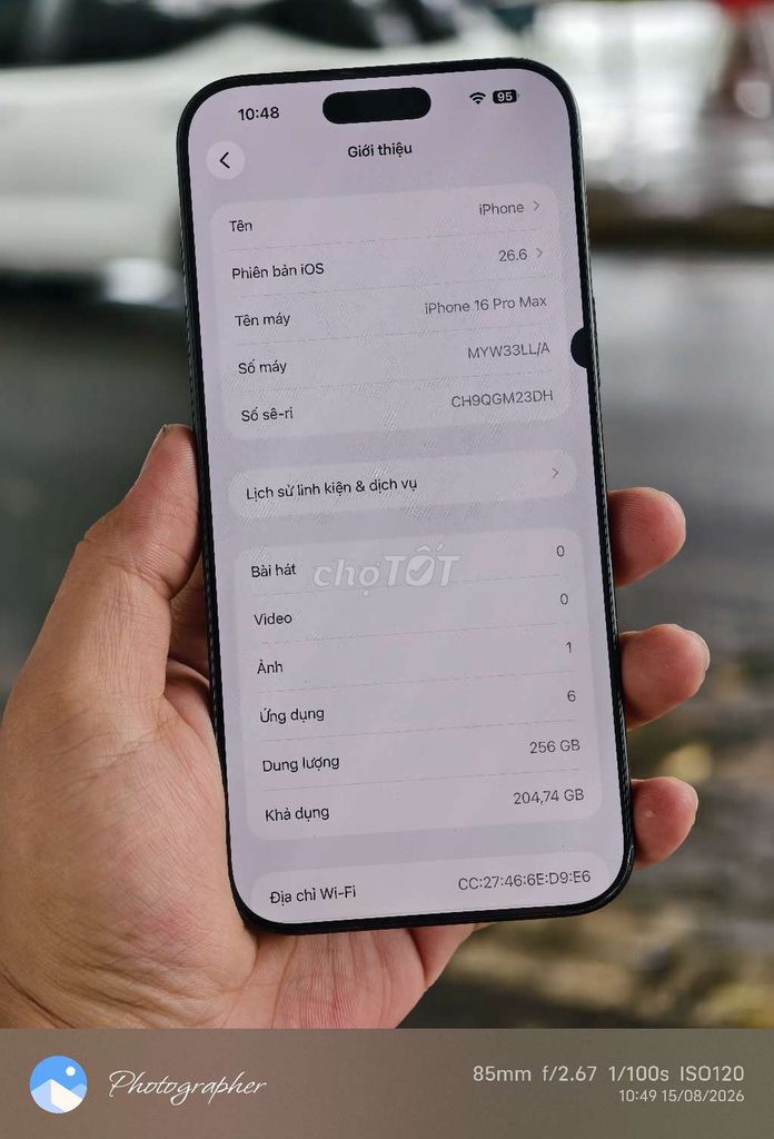 Apple iPhone 16 Pro Max 256GB Đen Mỹ Like New. Mua bán Điện thoại tại Thành phố Buôn Ma Thuột Đắk Lắk được đăng bởi Thanh Tùng hình 1