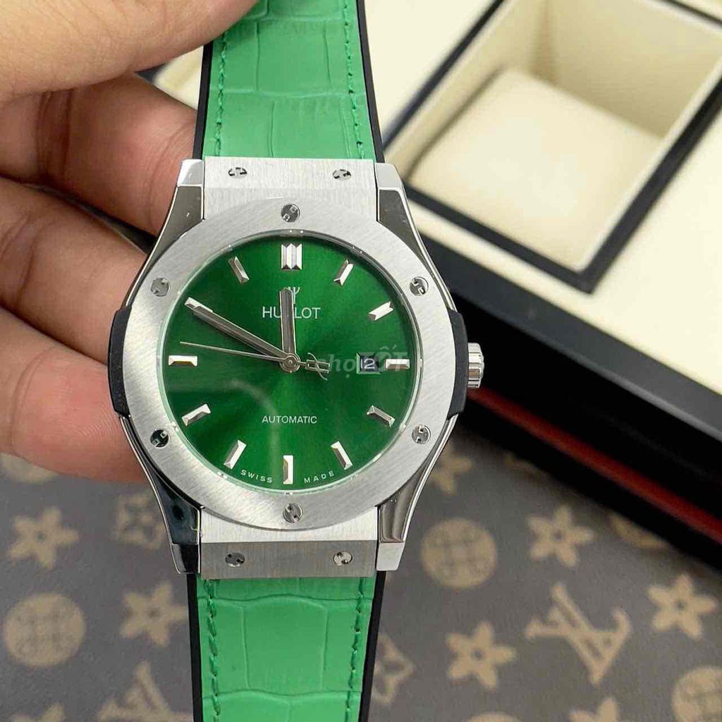 HB Classic dial xanh green máy cơ Automatic