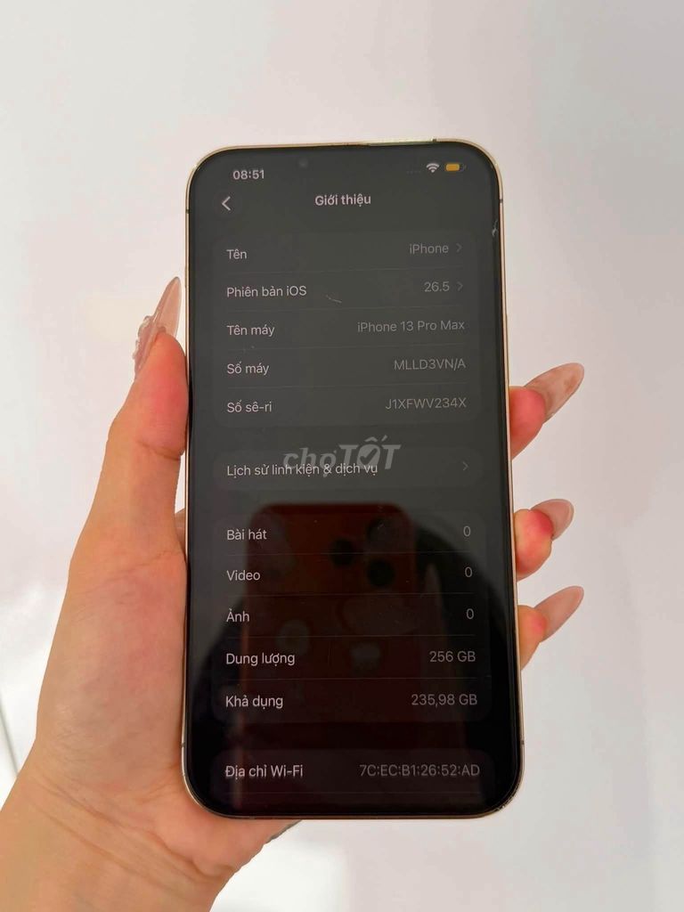 Apple iPhone 13 Pro Max 256GB Vàng. Mua bán Điện thoại tại Thành phố Biên Hòa Đồng Nai được đăng bởi Uyn Uyn hình 1