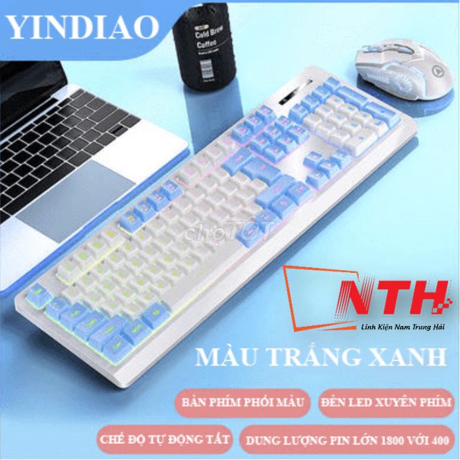 Bộ bàn phím chuột không dây Yindiao KM-01 Si Lẻ LH