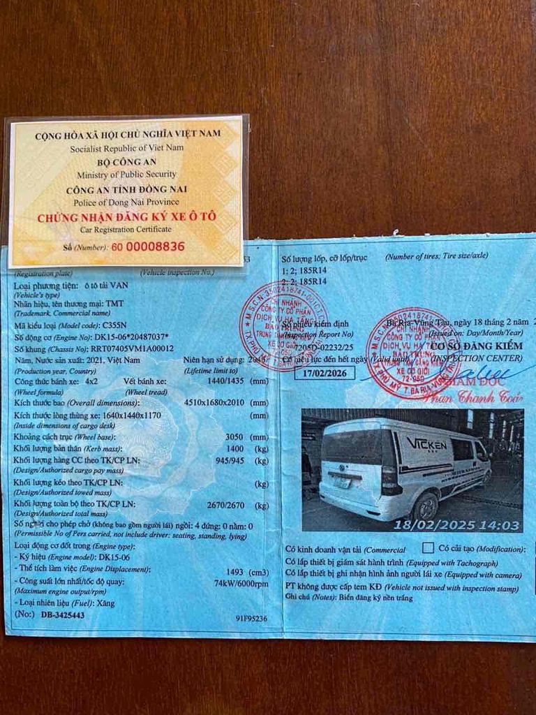 VANTMT C35 đời 2021 loại 5 chỗ.và TERACO V8 2 chỗ. Mua bán Xe tải, xe ben tại Quận 6 Tp Hồ Chí Minh được đăng bởi tâm tuấn hình 7