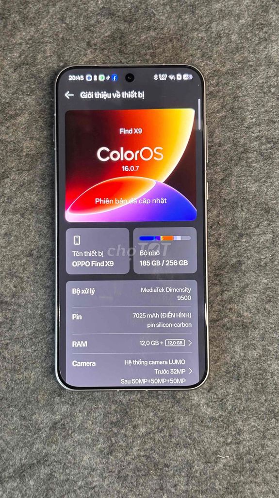 Oppo Find X9 256GB Titan nội địa. Mua bán Điện thoại tại Quận Tân Phú Tp Hồ Chí Minh được đăng bởi Nguyễn hình 1