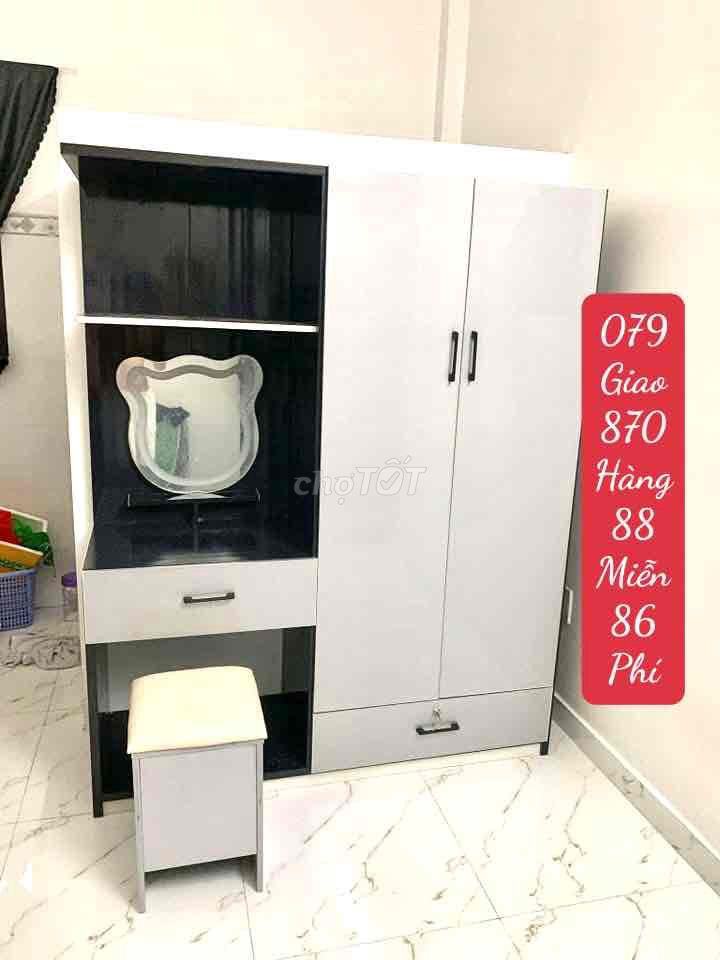 Tủ 2 cánh liền bàn trang điểm 1m4