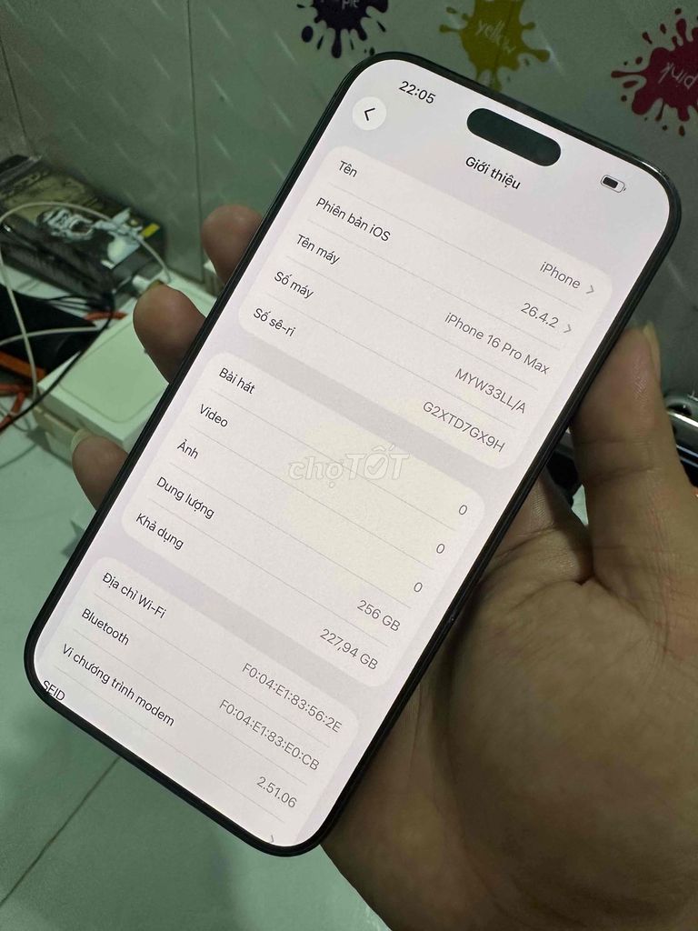 iPhone 16 Pro Max 256GB Đen. Mua bán Điện thoại tại Huyện Bình Chánh Tp Hồ Chí Minh được đăng bởi Lâm mobiphone hình 1