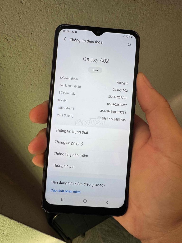 Samsung Galaxy A02 32GB Đen 3GB. Mua bán Điện thoại tại Thành phố Bà Rịa Bà Rịa - Vũng Tàu được đăng bởi Van T hình 1