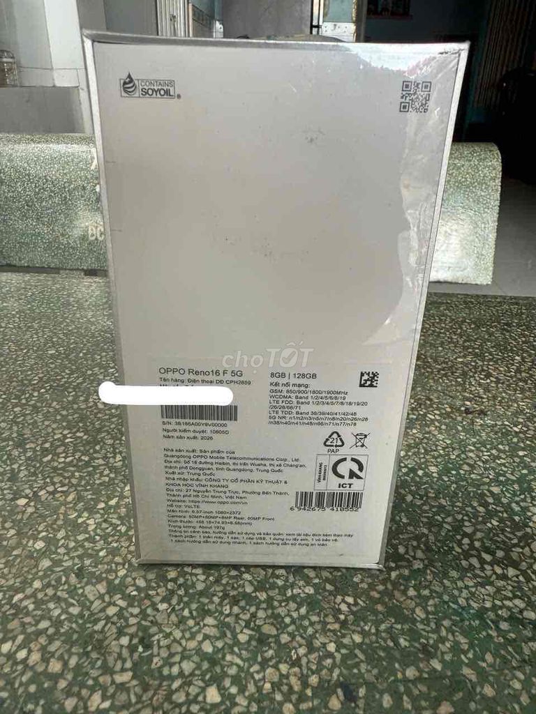 OPPO Reno16 F 5G 128GB Trắng 5G. Mua bán Điện thoại tại Huyện Chơn Thành Bình Phước được đăng bởi Duy Ngọc hình 1