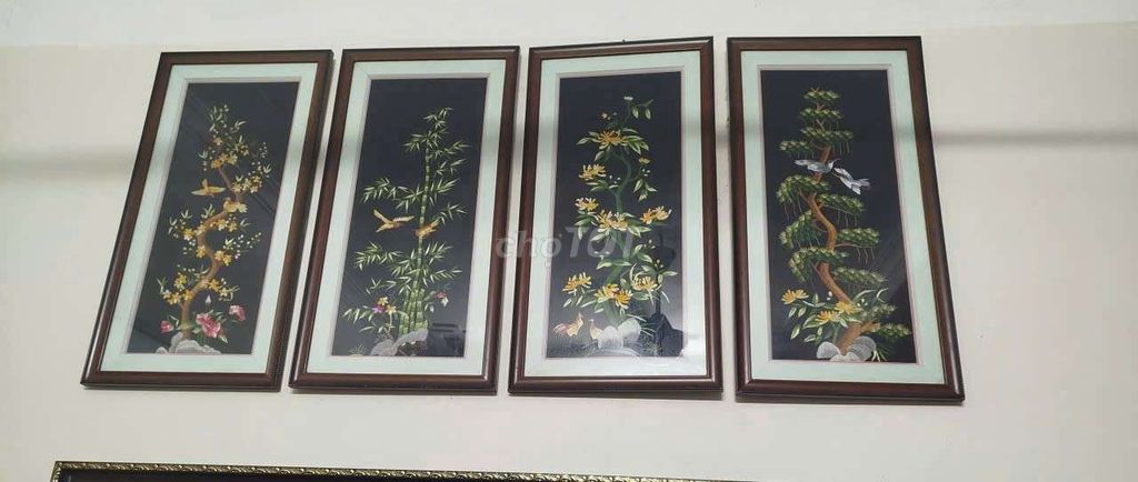 Tranh treo tường khung gỗ nhiều màu. Mua bán Cây cảnh, đồ trang trí tại Quận Đống Đa Hà Nội được đăng bởi Yến hình 1