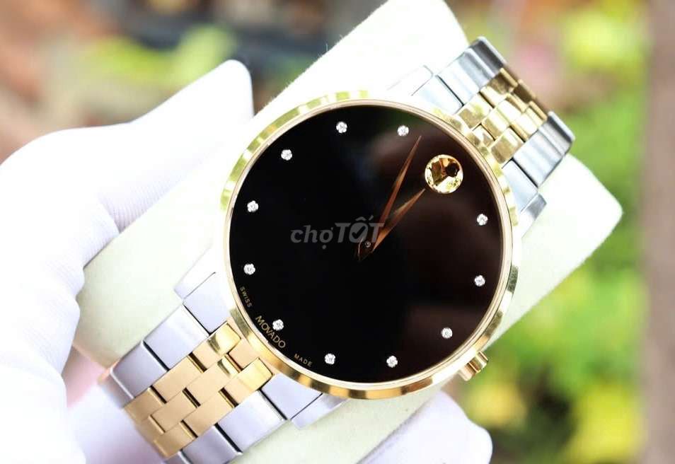 Movado Museum đính kim cương siêu đẹp Fullbox