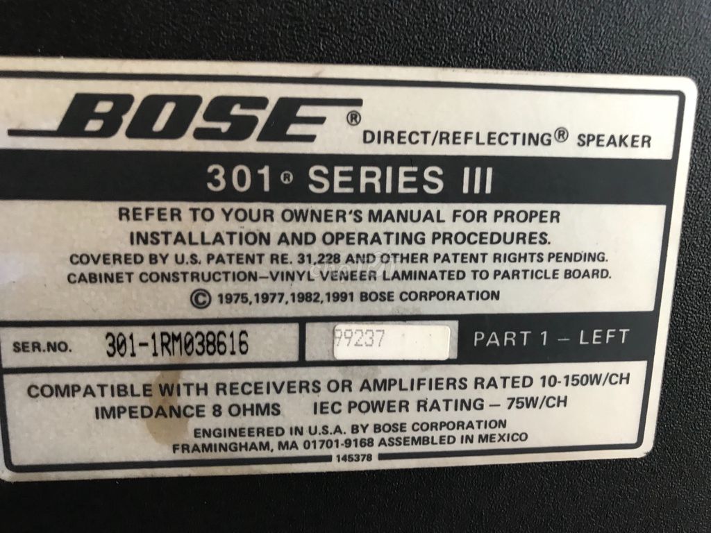 0983990737 - Bose 301 seri lll