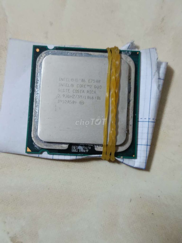 CPU Intel Core 2 Duo E7500 cũ hàng bốc máy bộ. Mua bán Linh kiện (RAM, Card...) tại Quận 5 Tp Hồ Chí Minh được đăng bởi do quang khang hình 1