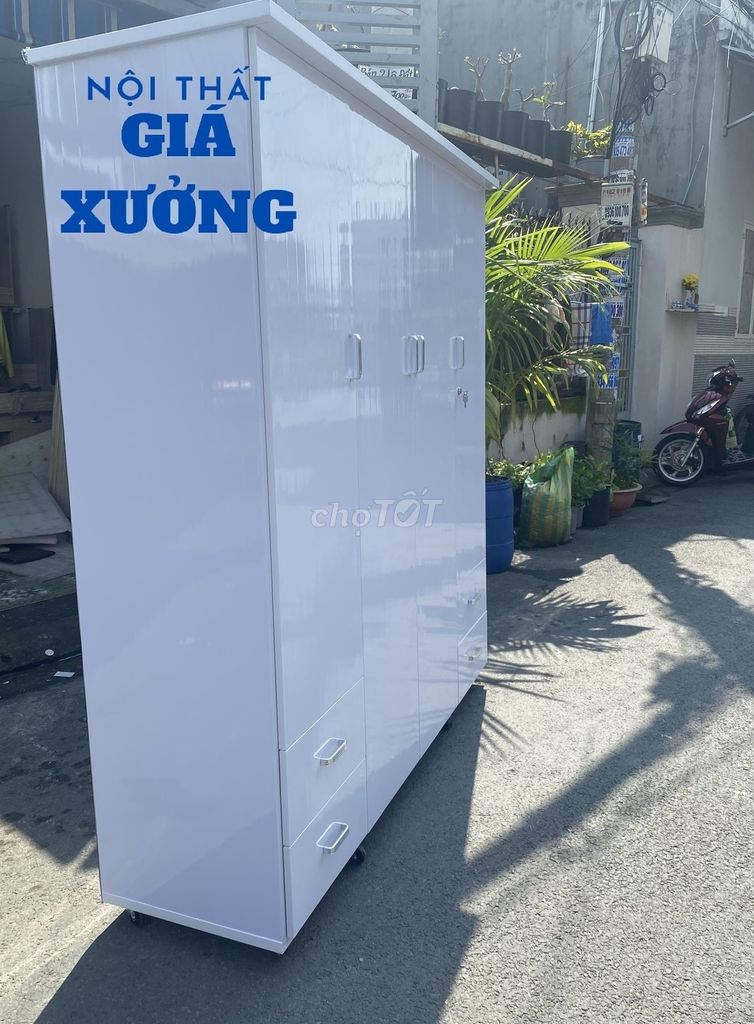 Tủ nhựa - 4 cánh - đồ - tủ giá rẻ - miễn ship =. Mua bán Tủ, kệ gia đình tại Quận Bình Thạnh Tp Hồ Chí Minh được đăng bởi Nội Thất Giá Xưởng  hình 1