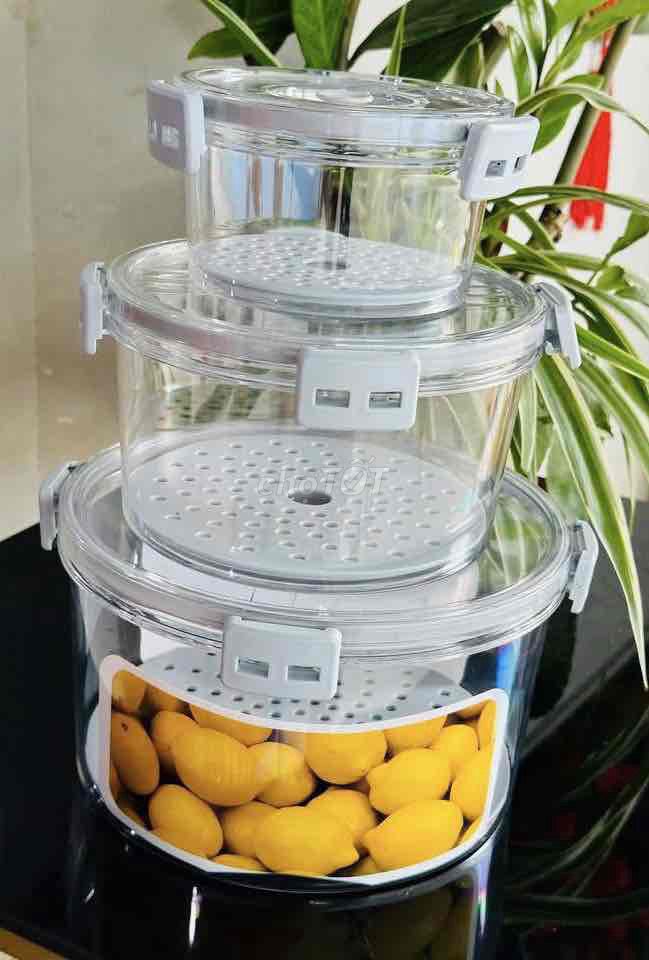 Hộp đựng thực phẩm Hokori Nhựa Tách nước 3 hộp. Mua bán Dụng cụ nhà bếp tại Thành phố Huế Thừa Thiên Huế được đăng bởi võ thị bích hà hình 1