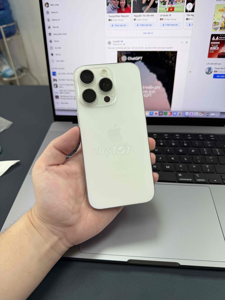 iPhone 16 Pro 128GB White Quốc Tế MDM. Mua bán Điện thoại tại Quận Bình Thạnh Tp Hồ Chí Minh được đăng bởi Bảo Long hình 1