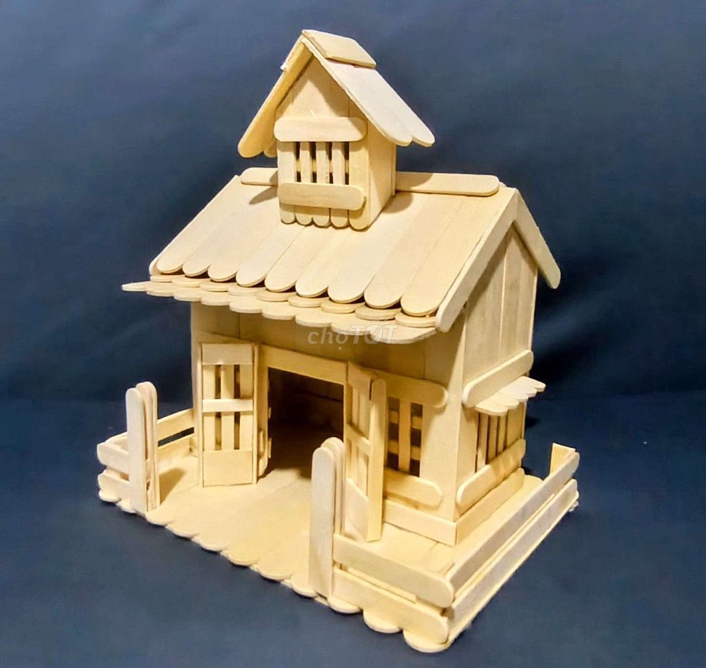 Mô hình nhà Que gỗ 20x15x20cm. Mua bán Cây cảnh, đồ trang trí tại Quận Bình Tân Tp Hồ Chí Minh được đăng bởi hauhandmade  hình 1