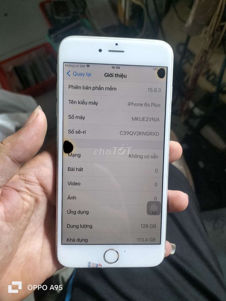 6s plus 128gb sài sim tạm...550k