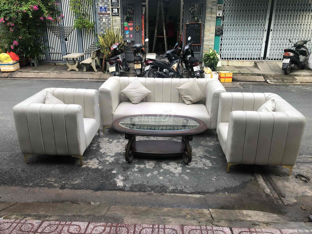 thanh lý bộ sofa da. sofa gia đình. sofa