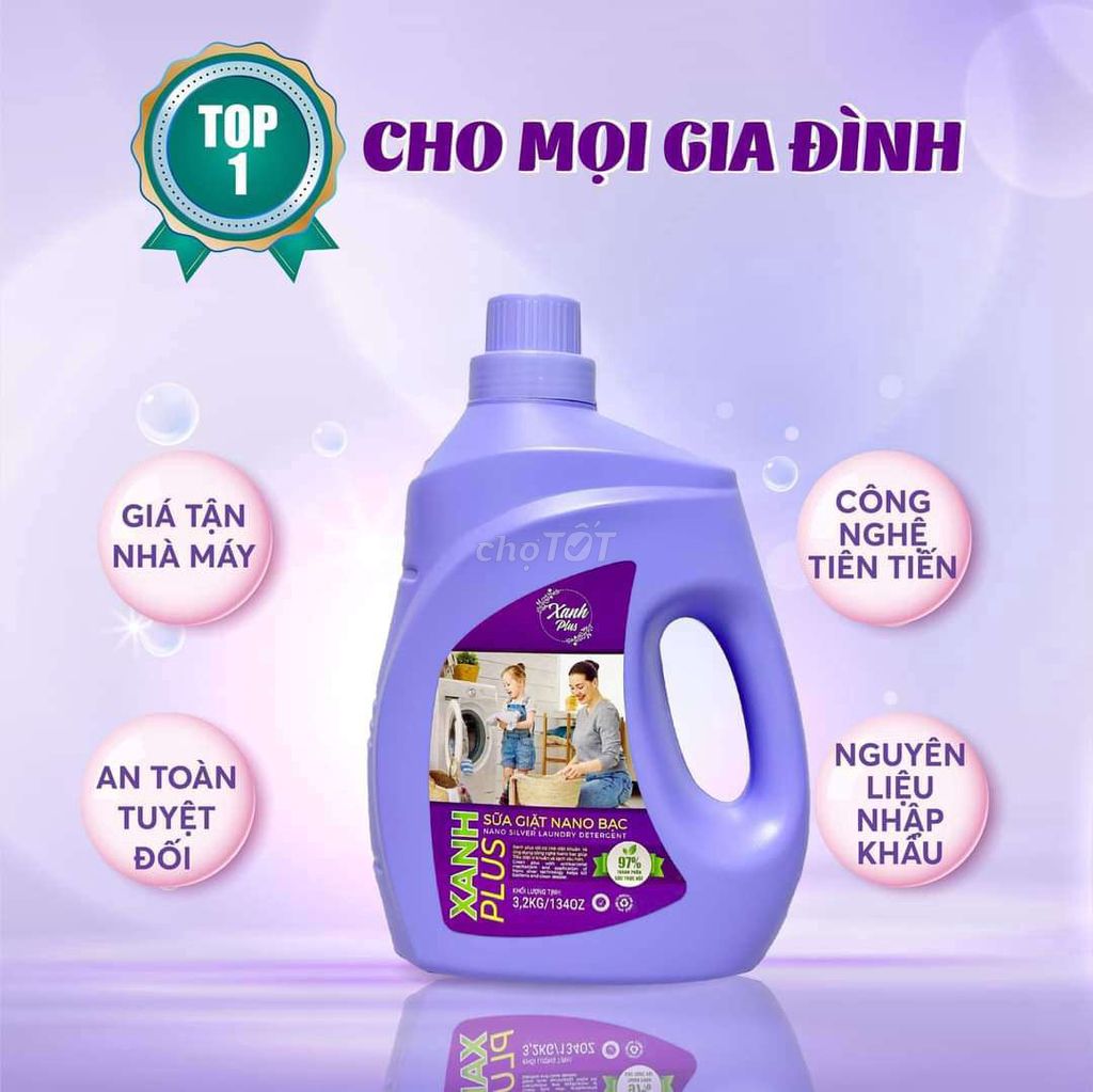 Sữa Giặt Nano Bạc Siêu Sạch - An Toàn free ship