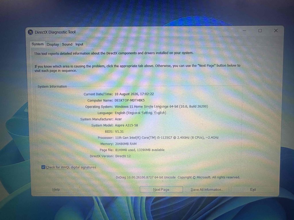 Acer Aspire 3 12GB Vàng nhạt Like New. Mua bán Laptop tại Quận 1 Tp Hồ Chí Minh được đăng bởi Thiên Khôi hình 1