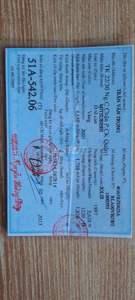 Mitsubishi Jolie 2005 SS - 165000 km. Mua bán Ô tô tại Thành phố Phú Quốc Kiên Giang được đăng bởi Trần Sỹ Long hình 6