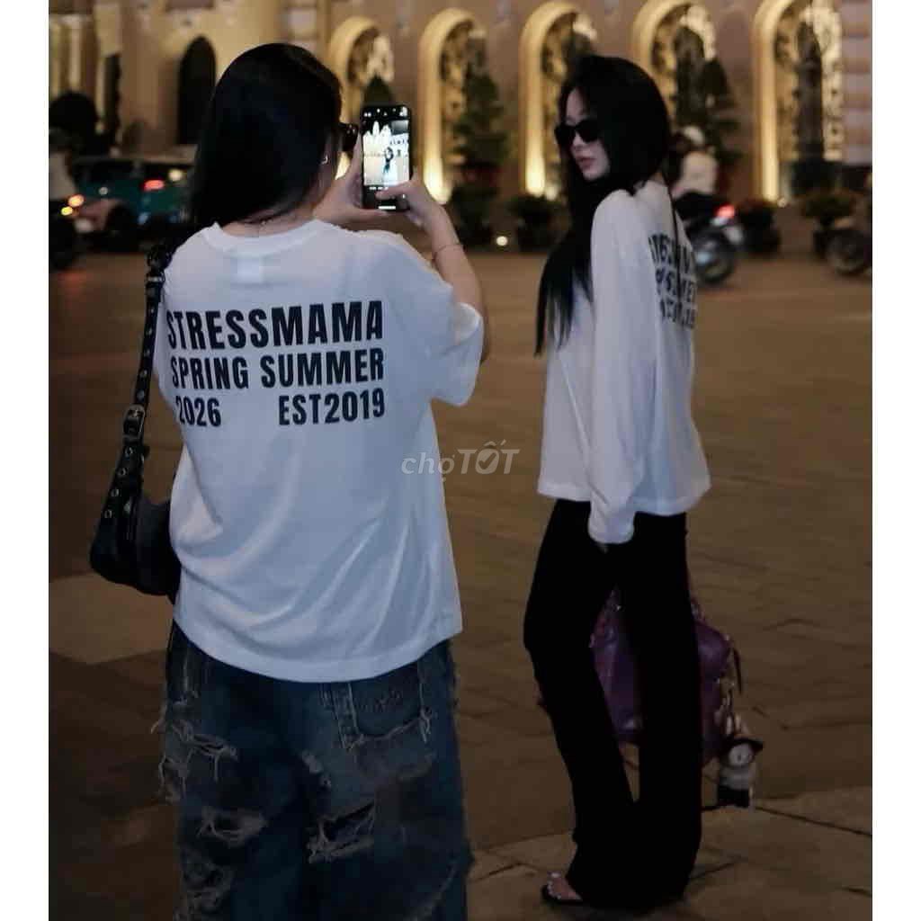 Áo thun STRESSMAMA Trắng Mới. Mua bán Quần áo tại Quận Phú Nhuận Tp Hồ Chí Minh được đăng bởi su lucy hình 1