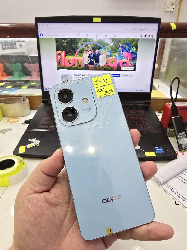 Oppo A3X 4GB 128GB Xám. Mua bán Điện thoại tại Thành phố Long Xuyên An Giang được đăng bởi Facebook Cầm Đồ Thúy Vân hình 1
