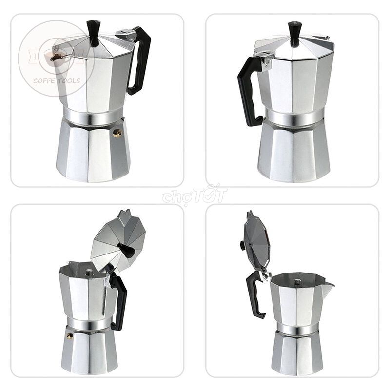 Bình pha cà phê moka pot hợp kim nhôm