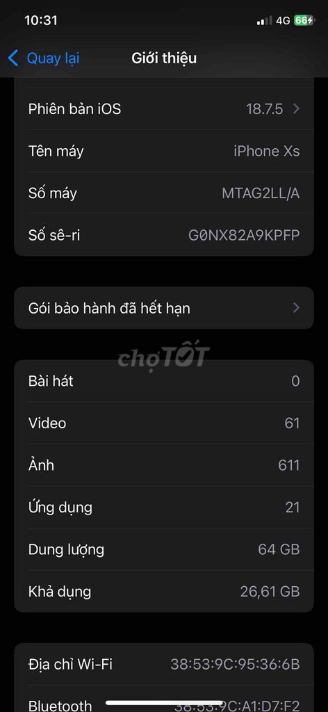 Apple iPhone Xs 64GB Xanh. Mua bán Điện thoại tại Huyện Thiệu Hóa Thanh Hóa được đăng bởi Thiên Hùng hình 1