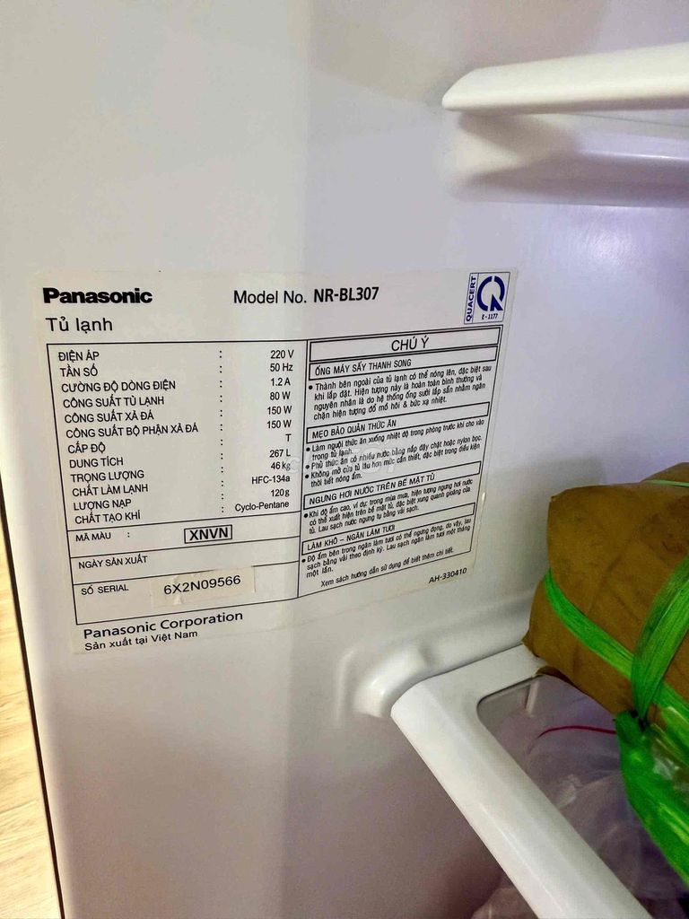 tủ lạnh Panasonic 267 lít block rin