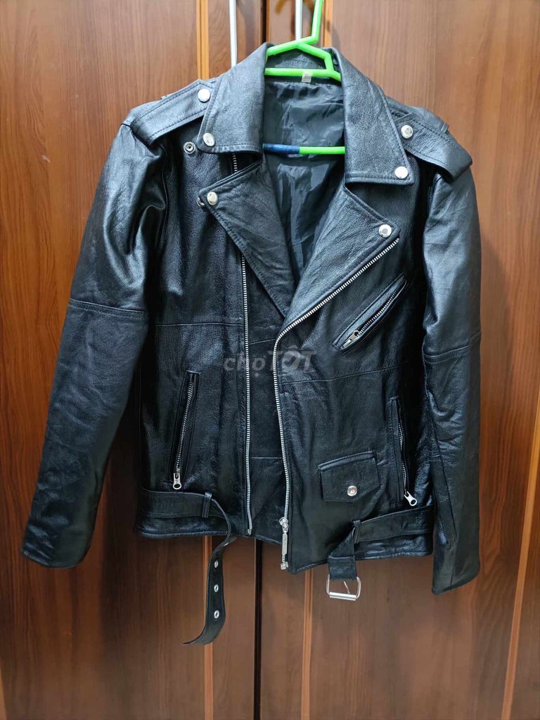 Áo da thật Harley Davidson biker size 38 mới 99%