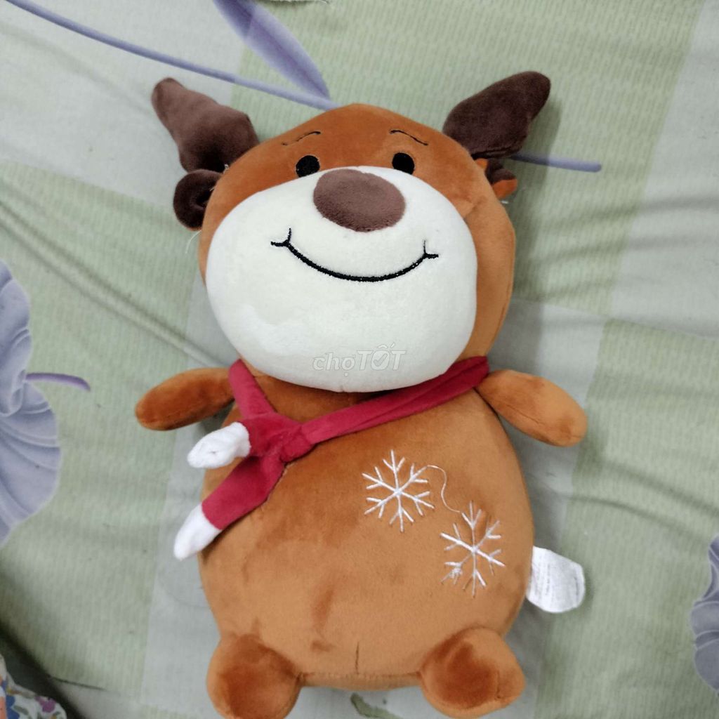 Thú nhồi bông tuần lộc Noel 35cm Nâu