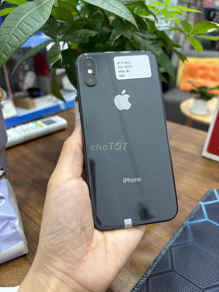 iphone X 64G Quốc tế Đen Zin full P100 đẹp 98.