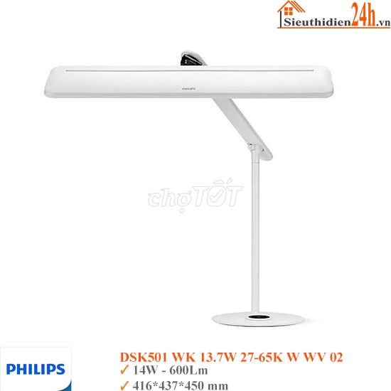 Đèn bàn học, đèn đọc sách DSK501 philips