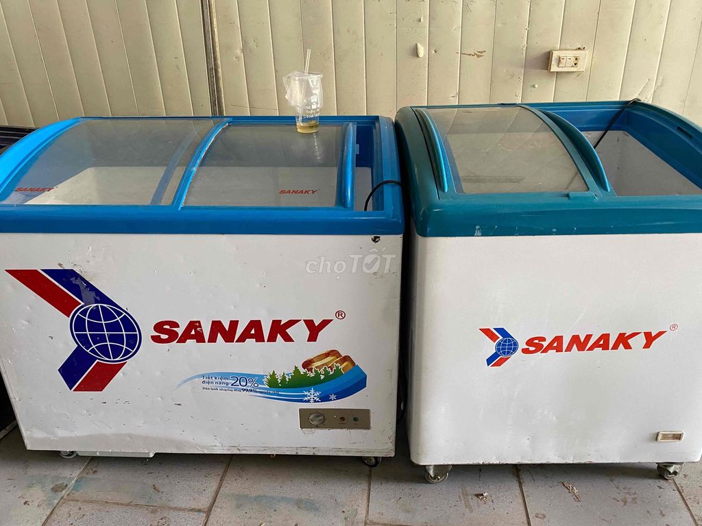 Tủ đông Sanaky mặt kính màu Trắng, Xanh. Mua bán Tủ lạnh tại Huyện Hoài Đức Hà Nội được đăng bởi Mộc Miên hình 1