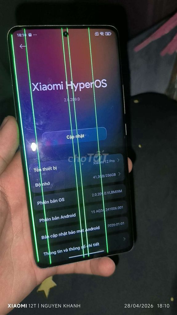 Xiaomi 12 Pro 12GB/256GB. Mua bán Điện thoại tại Huyện Chợ Mới An Giang được đăng bởi nguyen khanh hình 1