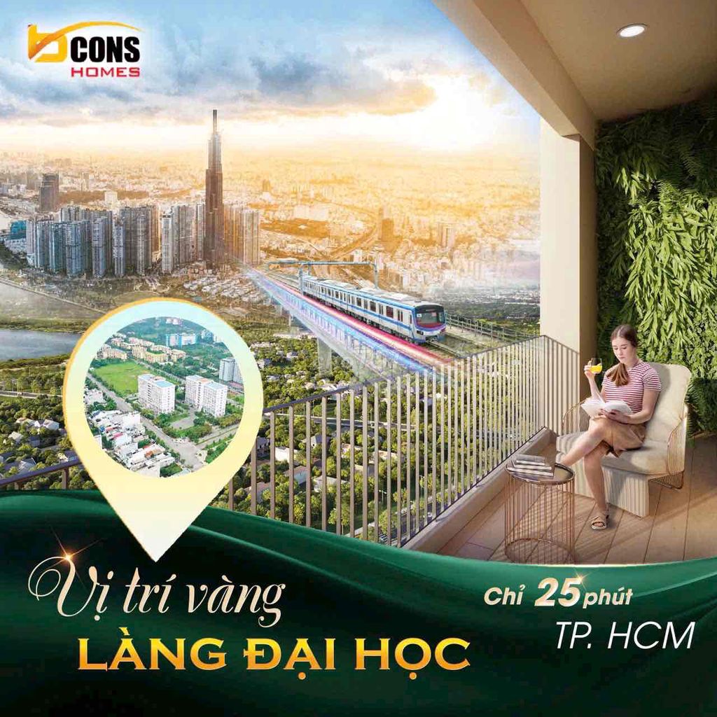 KẸT TIỀN BÁN GẤP TRƯỚC TẾT 2PN2WC Bcons Green Topaz chỉ 1.8 30